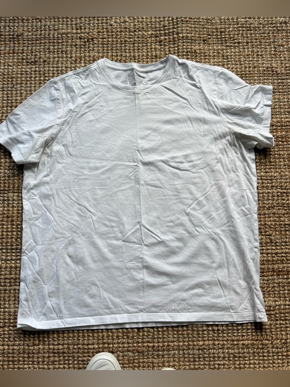 Men's Short Sleeve Crew Neck Tee - Coral, White, Light Blue, Olive - Picture 5 of 9